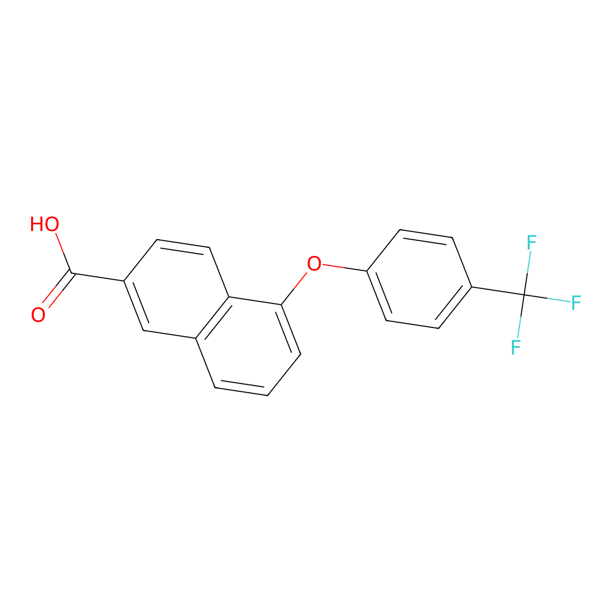 5-[4-(Trifluoromethyl)phenoxy]-2-naphthoic Acid molecular structure, CAS 2506272-93-9