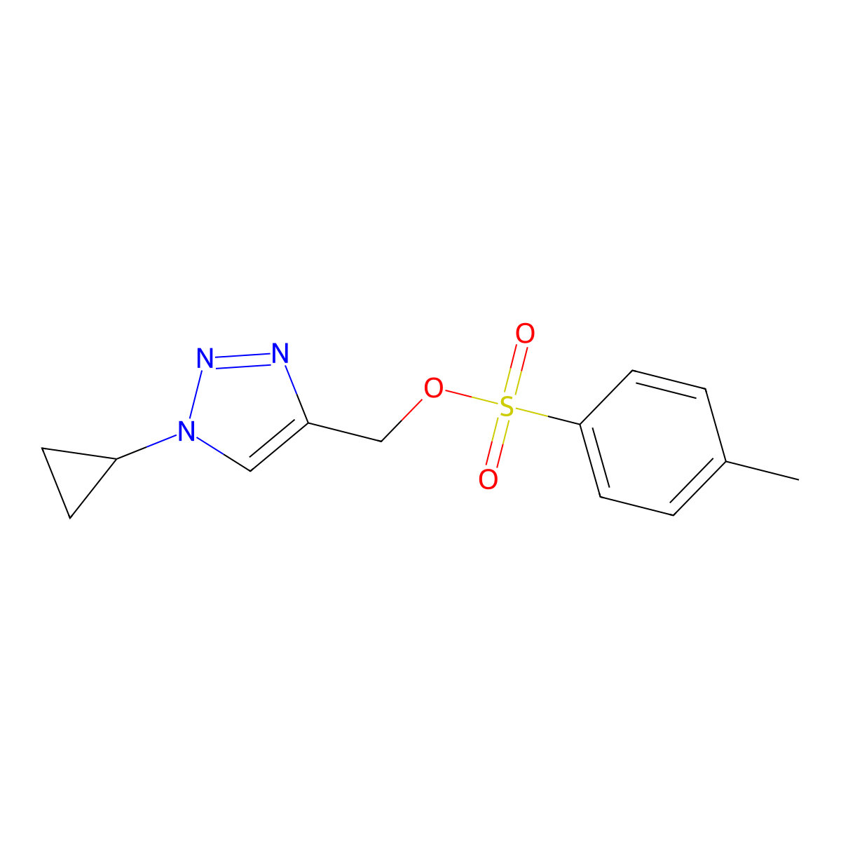 (1-cyclopropyl-1H-1,2,3-triazol-4-yl)methyl 4-methylbenzene-1-sulfonate molecular structure, CAS 2506305-37-7