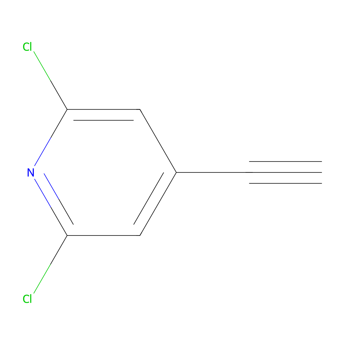 2,6-Dichloro-4-ethynylpyridine molecular structure, CAS 250636-60-3