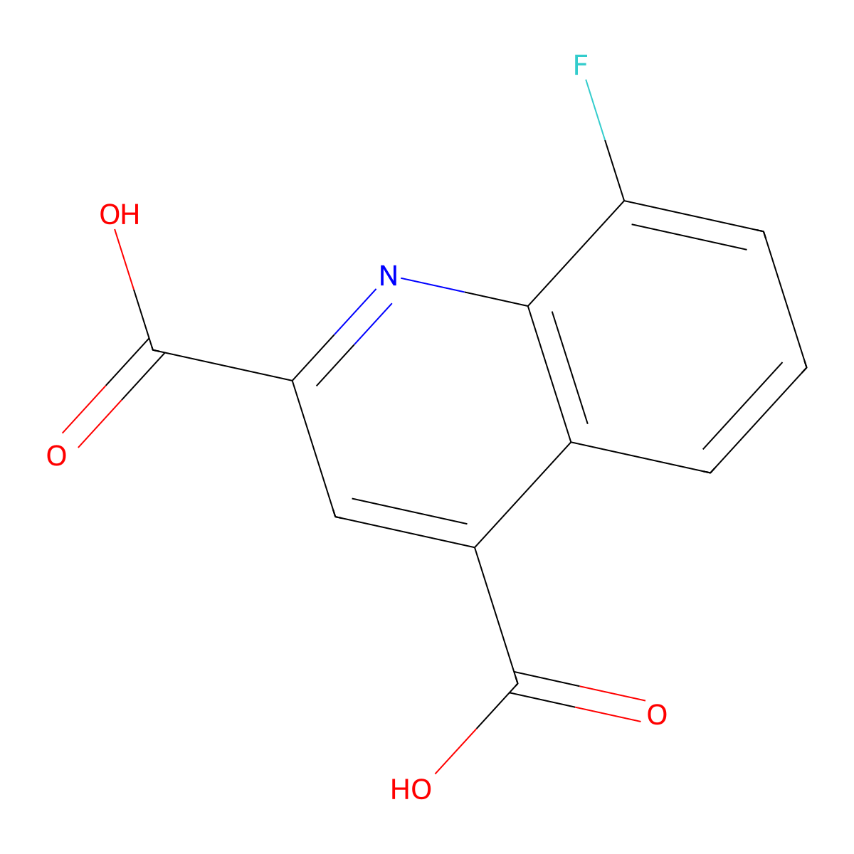 8-fluoroquinoline-2,4-dicarboxylic Acid molecular structure, CAS 250641-22-6