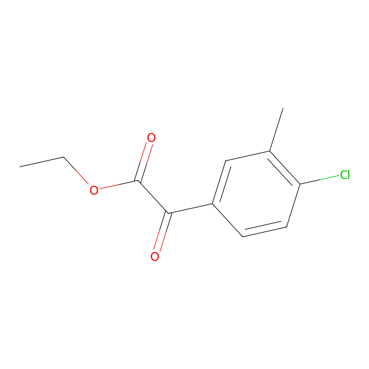 Ethyl 4-chloro-3-methylbenzoylformate molecular structure, CAS 250642-57-0