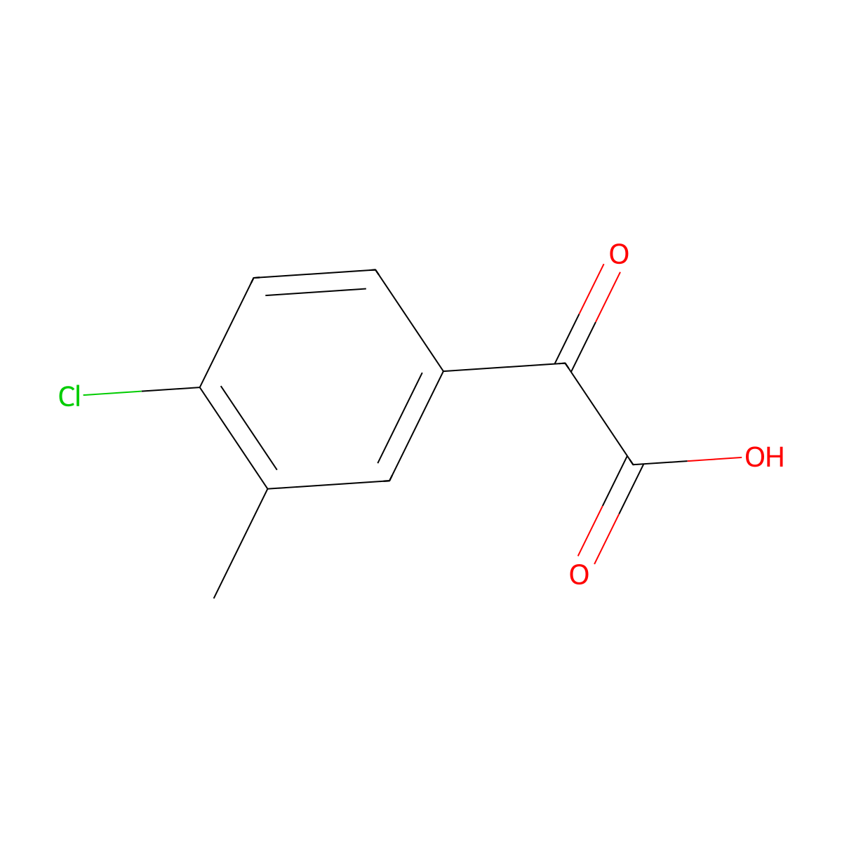 2-(4-Chloro-3-methylphenyl)-2-oxoacetic acid molecular structure, CAS 250642-58-1