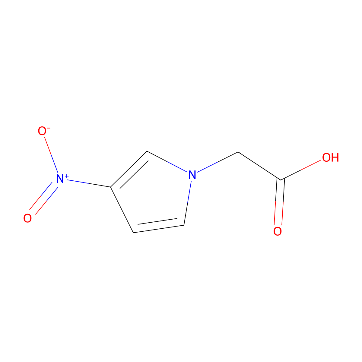 2-(3-nitro-1H-pyrrol-1-yl)acetic acid molecular structure, CAS 250647-52-0