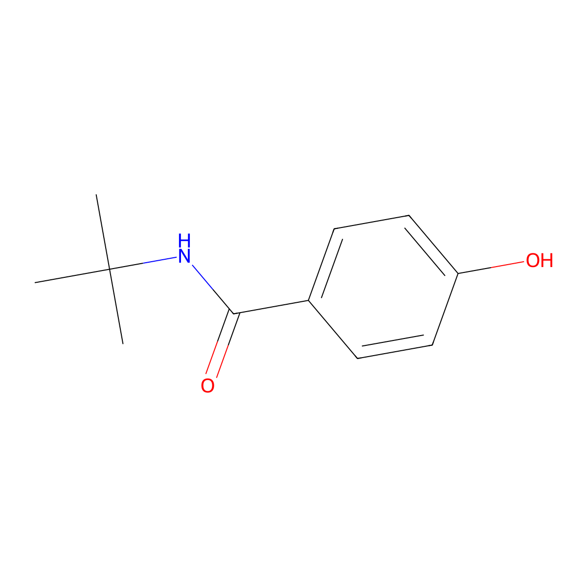 N-(tert-butyl)-4-hydroxybenzamide molecular structure, CAS 250656-24-7