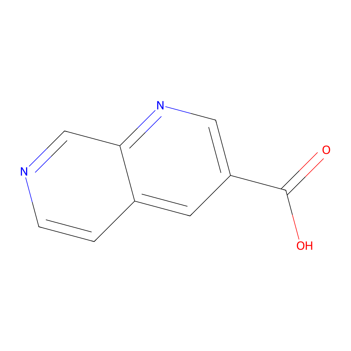 1,7-Naphthyridine-3-carboxylic acid molecular structure, CAS 250674-49-8