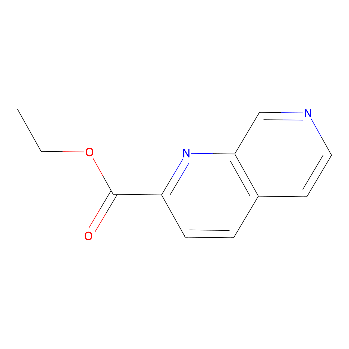 Ethyl 1,7-naphthyridine-2-carboxylate molecular structure, CAS 250674-53-4