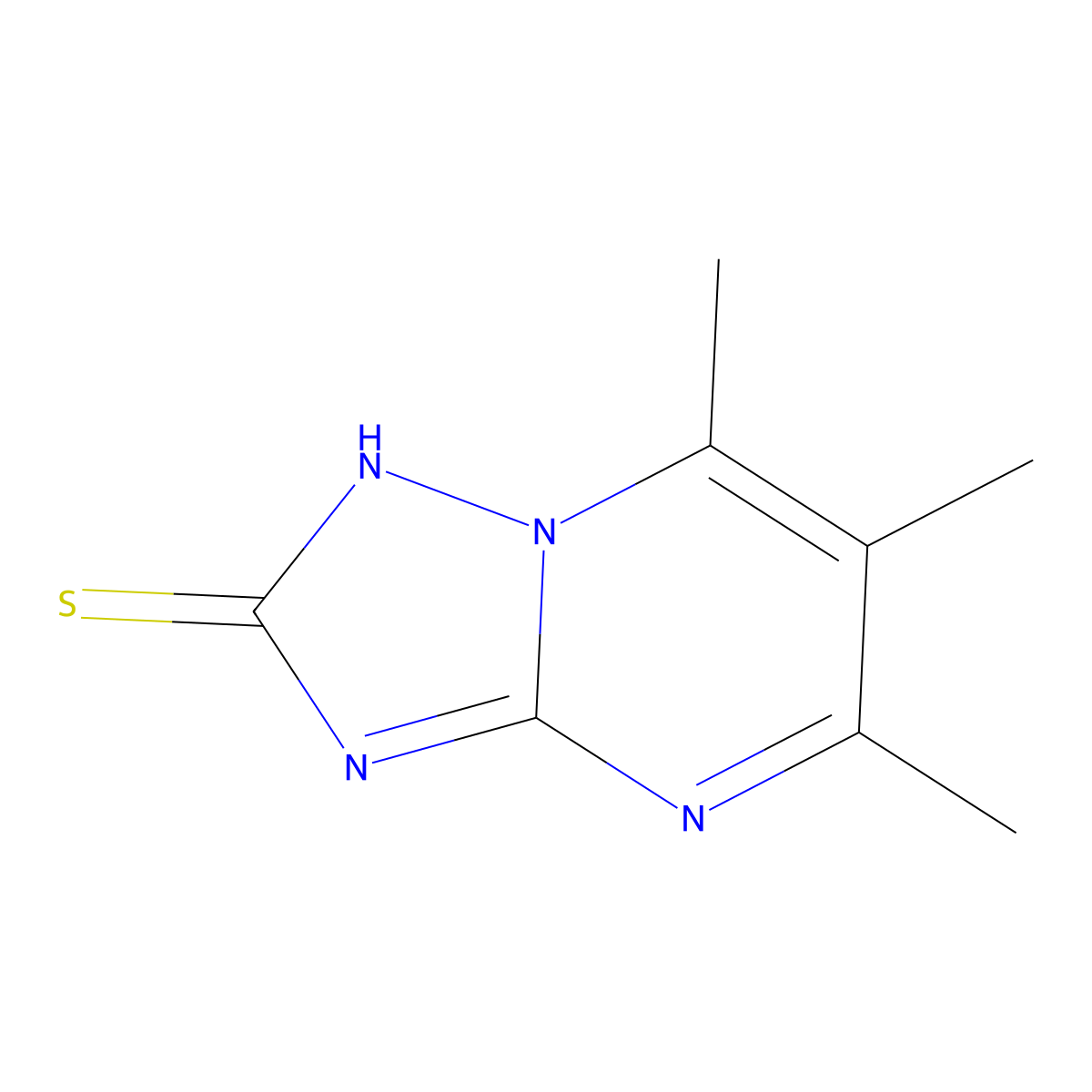 Trimethyl-[1,2,4]triazolo[1,5-a]pyrimidine-2-thiol molecular structure, CAS 250674-98-7