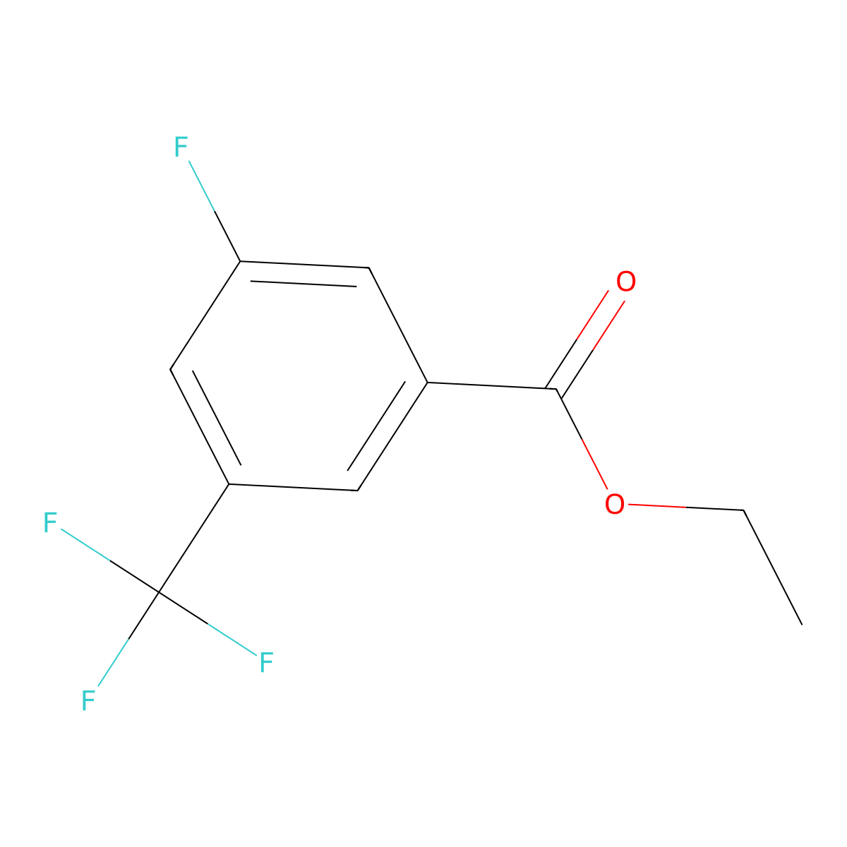 Ethyl 3-fluoro-5-(trifluoromethyl)benzoate molecular structure, CAS 250682-12-3