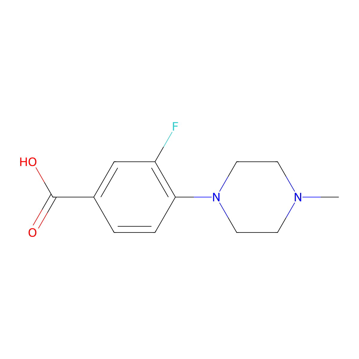 3-Fluoro-4-(4-methylpiperazin-1-YL)benzoic acid molecular structure, CAS 250683-76-2