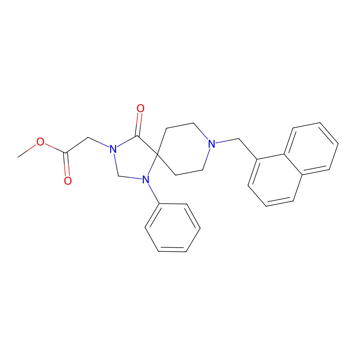 8-(1-Naphthalenylmethyl)-4-oxo-1-phenyl-1,3,8-triazaspiro[4.5]decane-3-acetic acid Methyl Ester molecular structure, CAS 250685-44-0