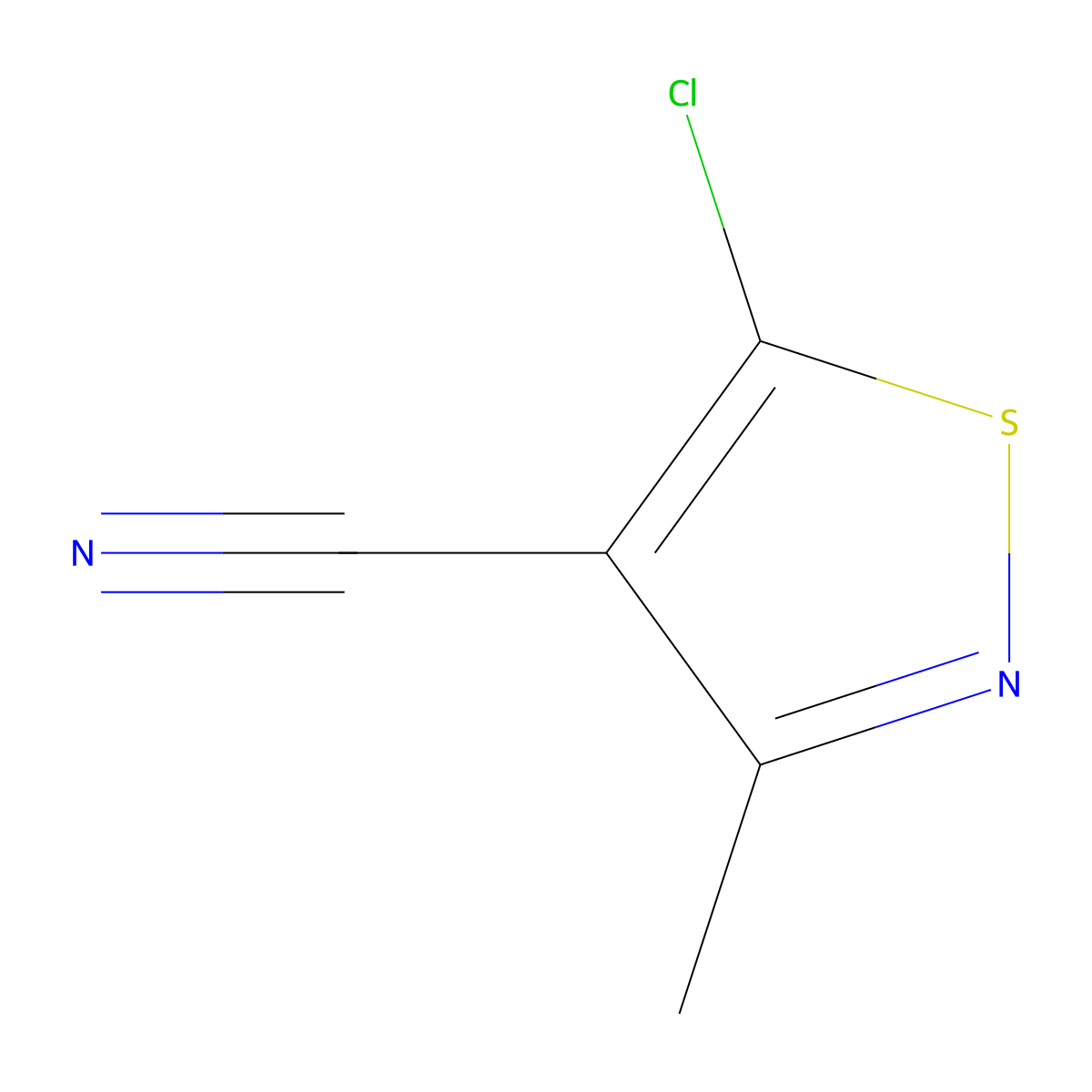 5-Chloro-3-methyl-1,2-thiazole-4-carbonitrile molecular structure, CAS 25069-00-5