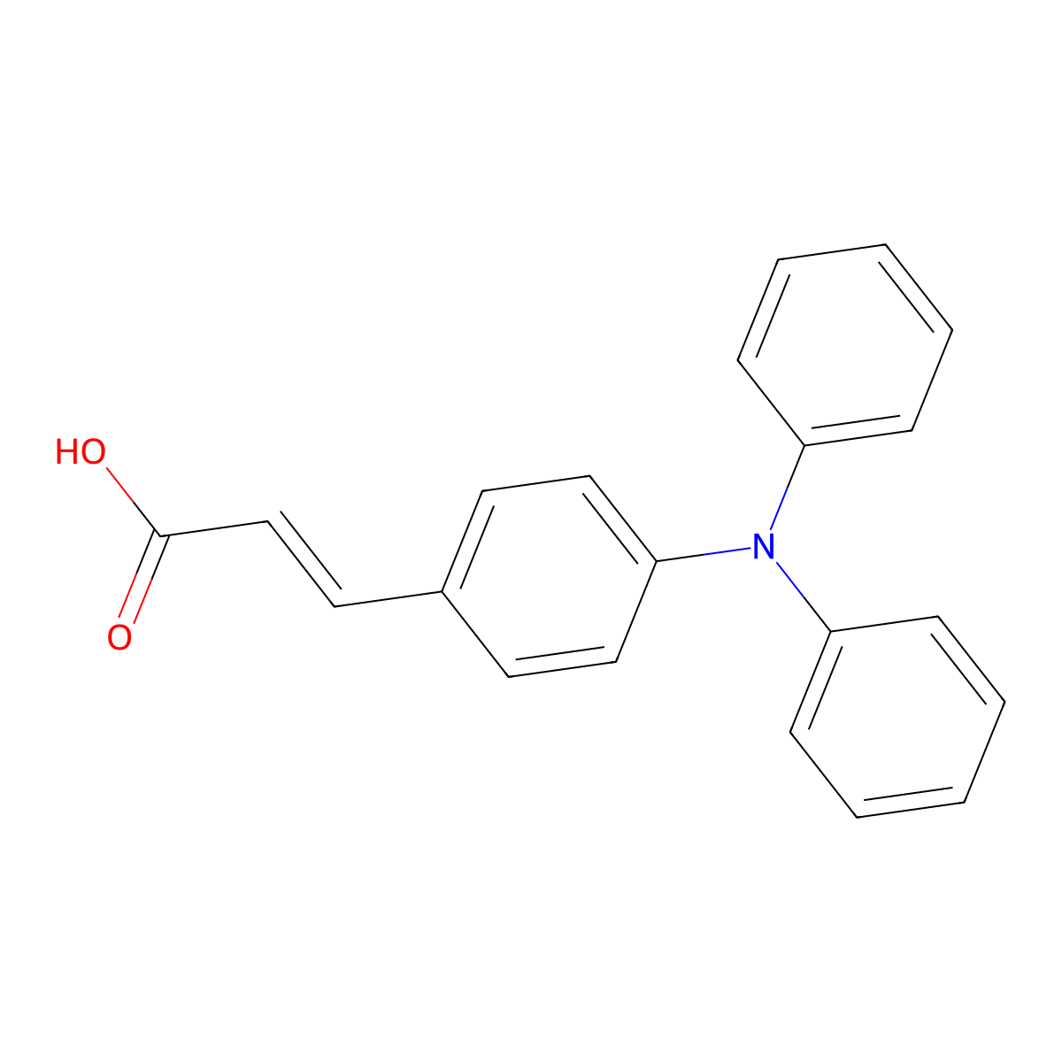 4-(Diphenylamino)cinnamic acid molecular structure, CAS 25069-29-8