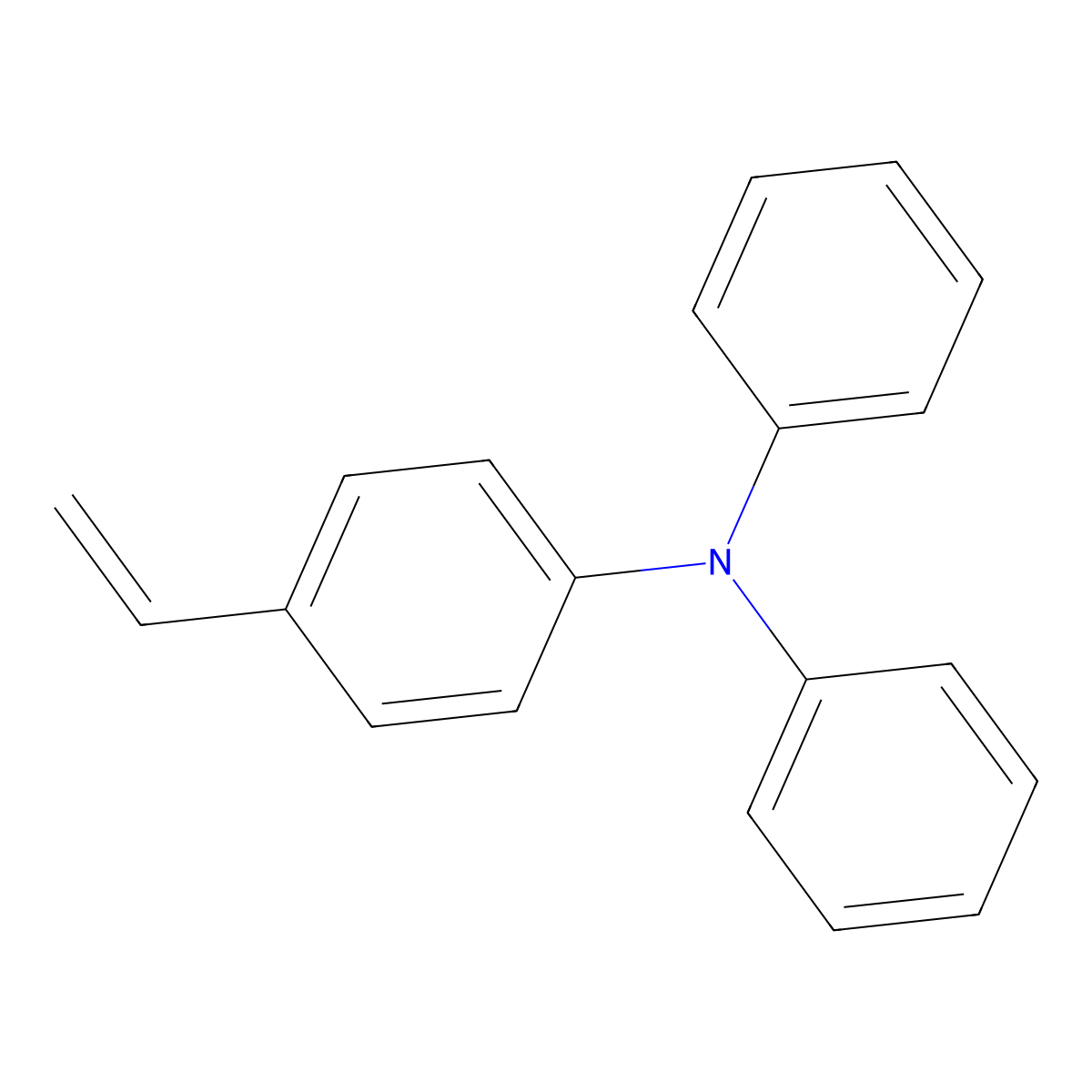 N,N-diphenyl-4-vinylaniline molecular structure, CAS 25069-74-3