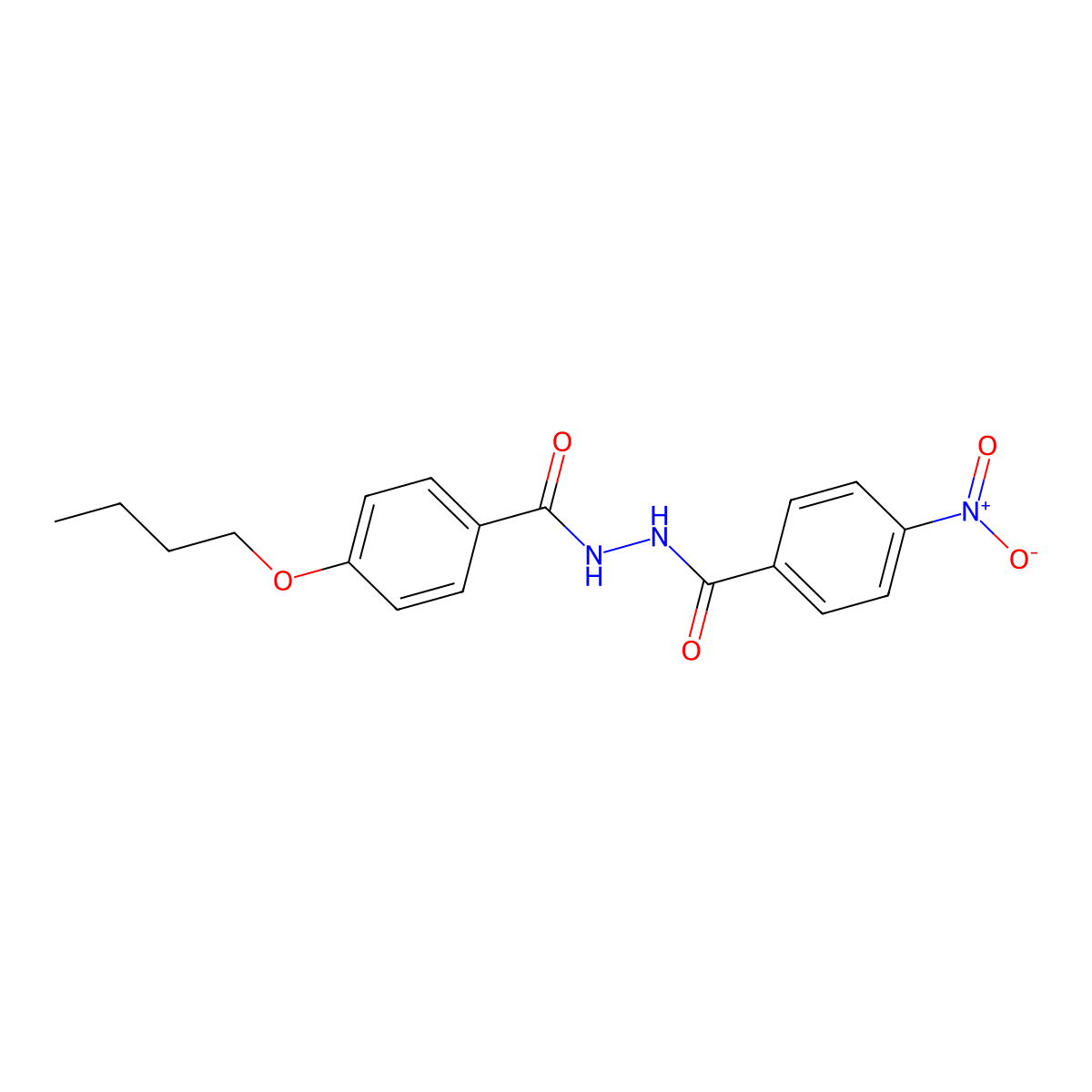 N'-(4-butoxybenzoyl)-4-nitrobenzohydrazide molecular structure, CAS 250690-13-2