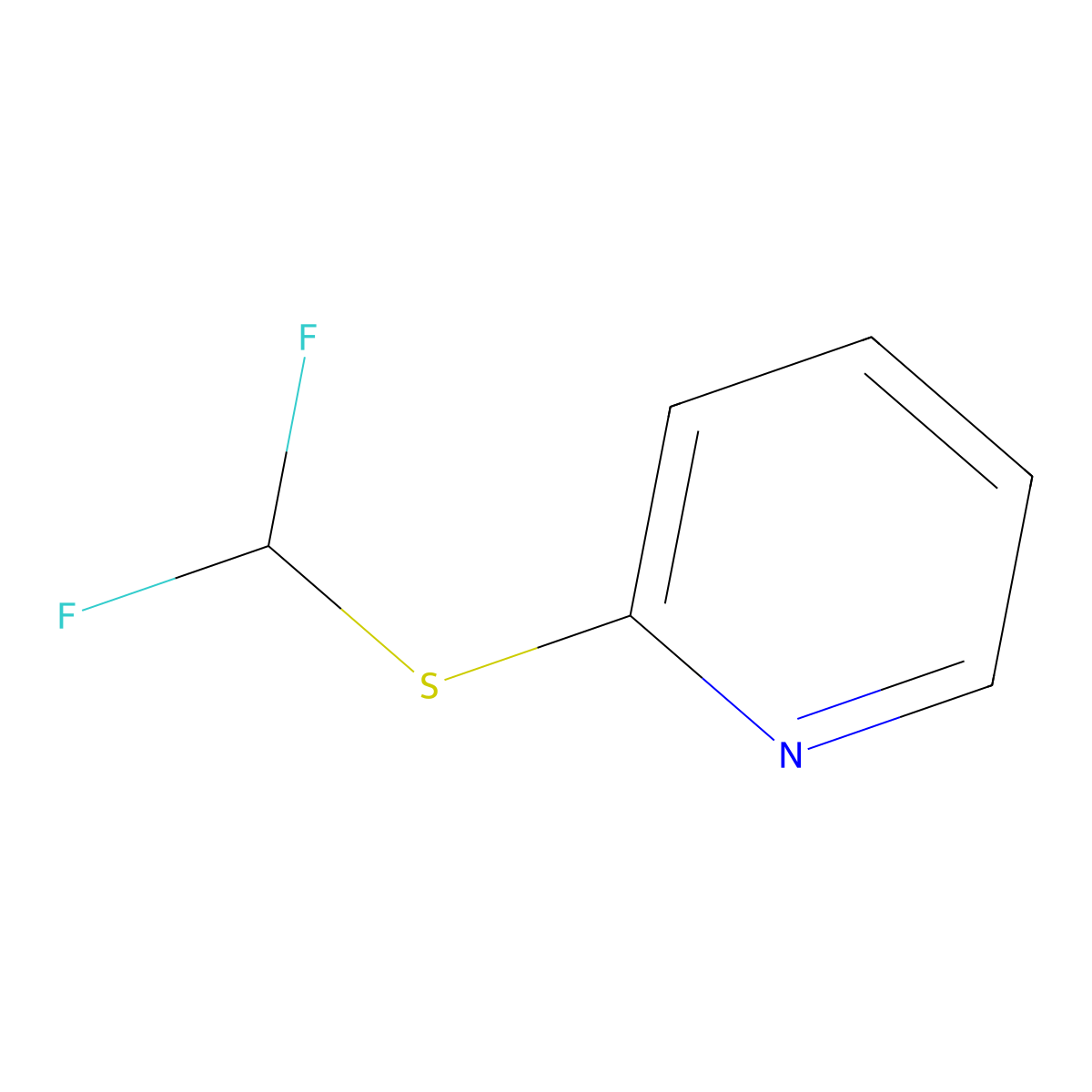 2-((Difluoromethyl)thio)pyridine molecular structure, CAS 250690-59-6