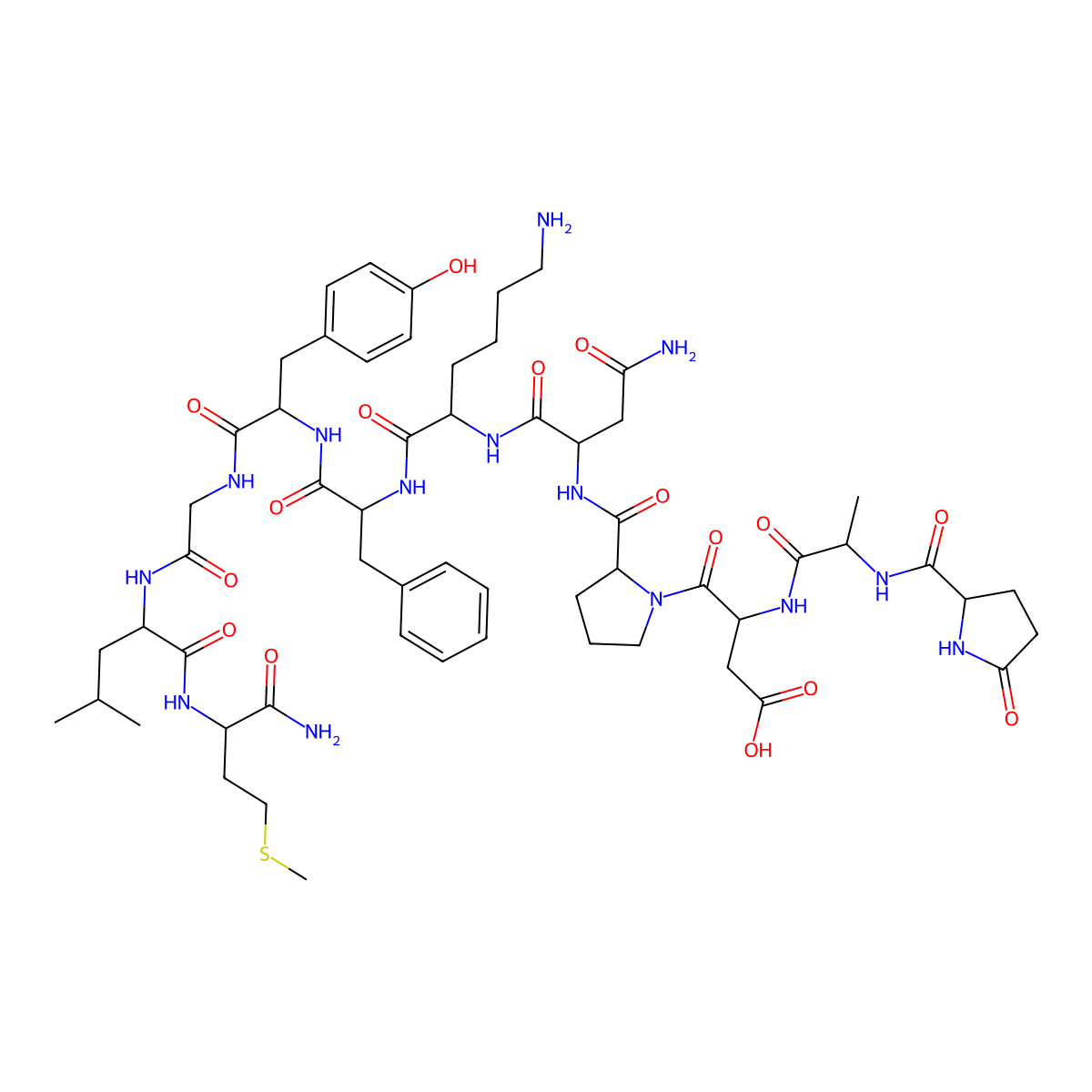 Physalaemin molecular structure, CAS 2507-24-6