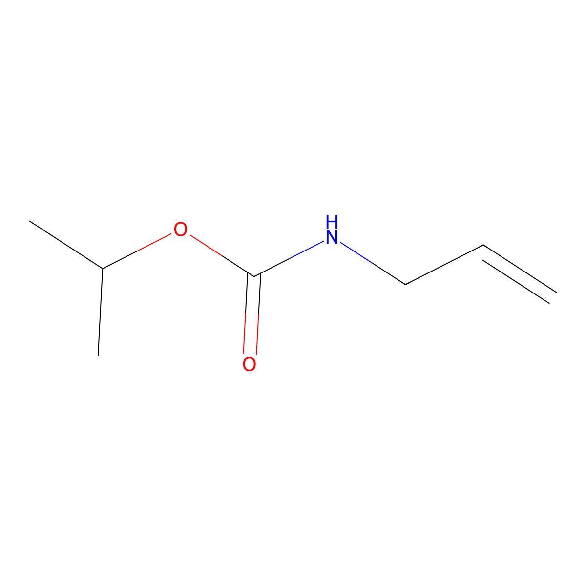 propan-2-yl N-prop-2-enylcarbamate molecular structure, CAS 25070-71-7