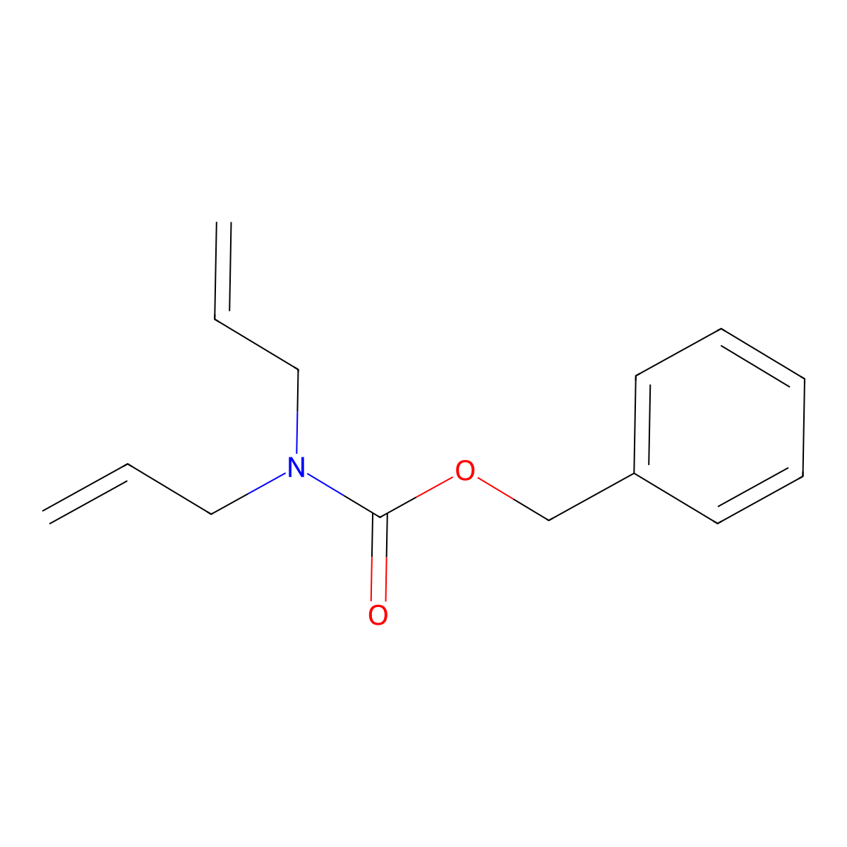 Phenylmethyl N,N-di-2-propen-1-ylcarbamate molecular structure, CAS 25070-76-2