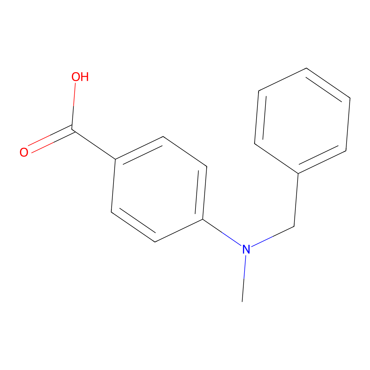 4-[Benzyl(methyl)amino]benzoic acid molecular structure, CAS 25070-91-1