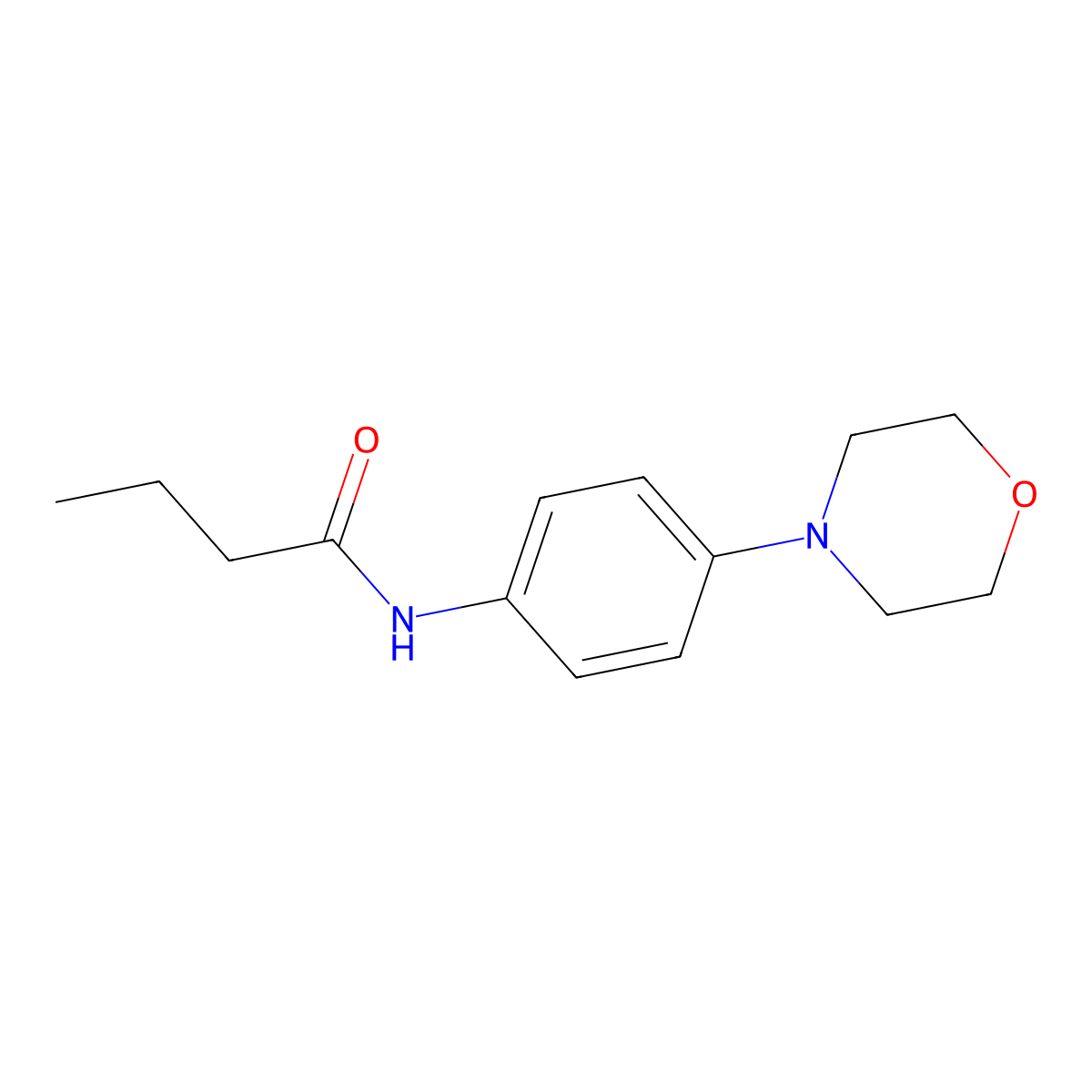 N-[4-(morpholin-4-yl)phenyl]butanamide molecular structure, CAS 250714-60-4