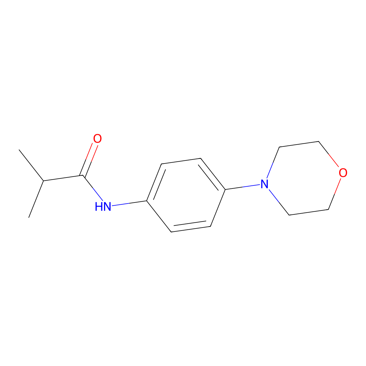 2-methyl-N-[4-(morpholin-4-yl)phenyl]propanamide molecular structure, CAS 250714-61-5