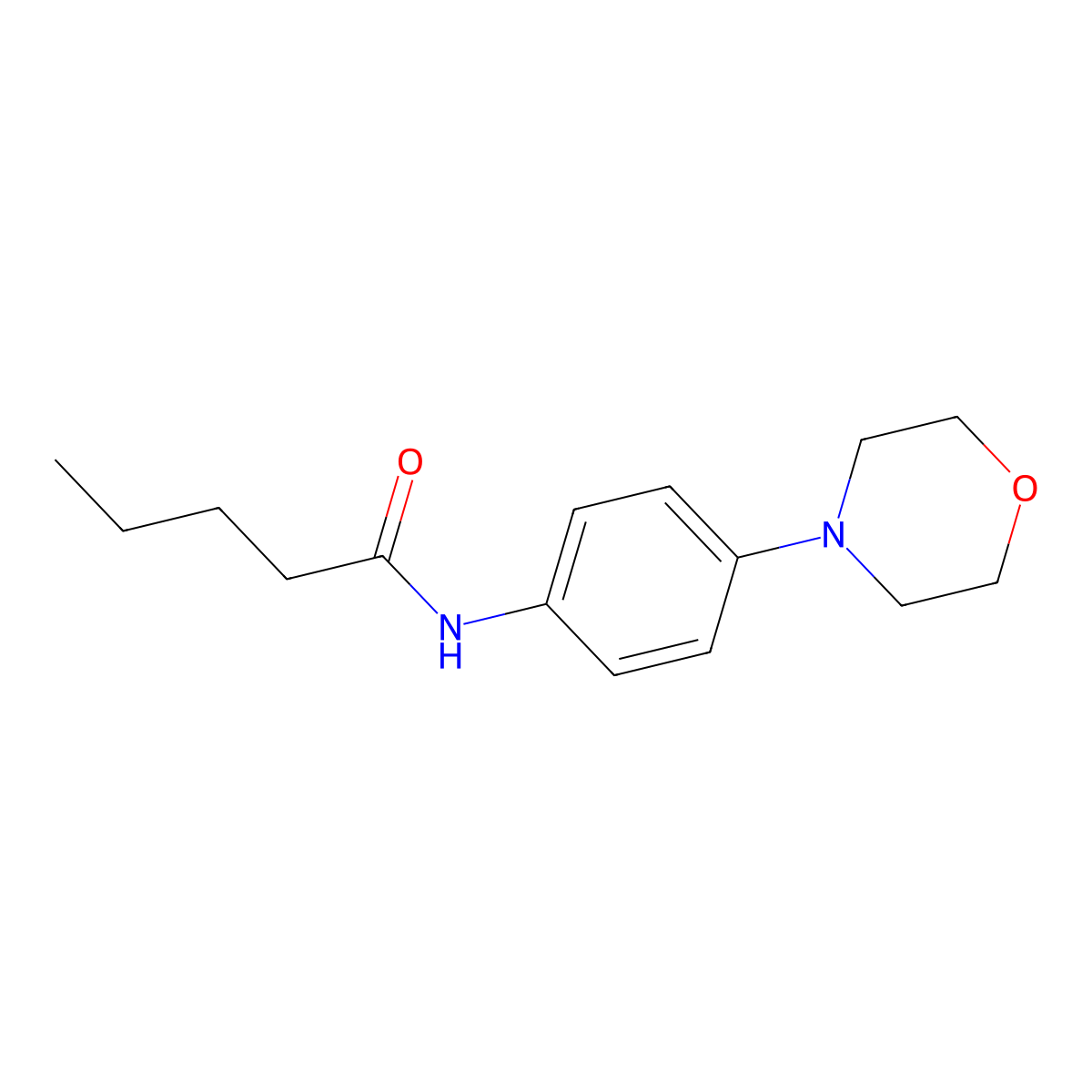 N-[4-(morpholin-4-yl)phenyl]pentanamide molecular structure, CAS 250714-66-0