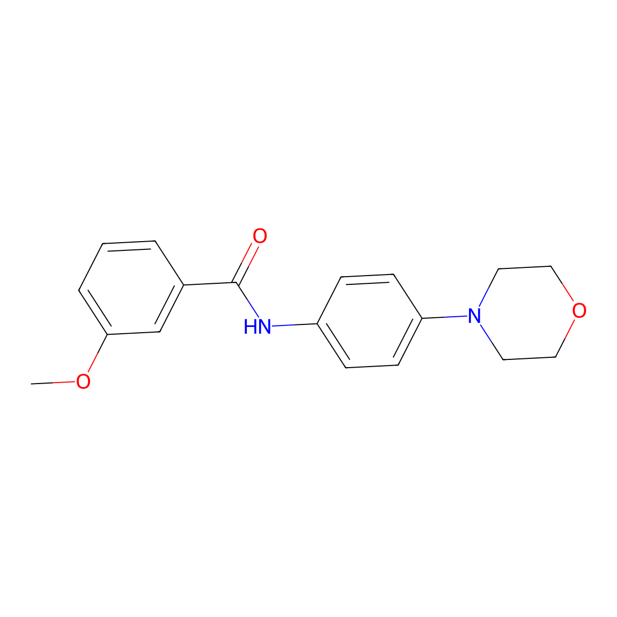 3-methoxy-N-[4-(morpholin-4-yl)phenyl]benzamide molecular structure, CAS 250714-75-1
