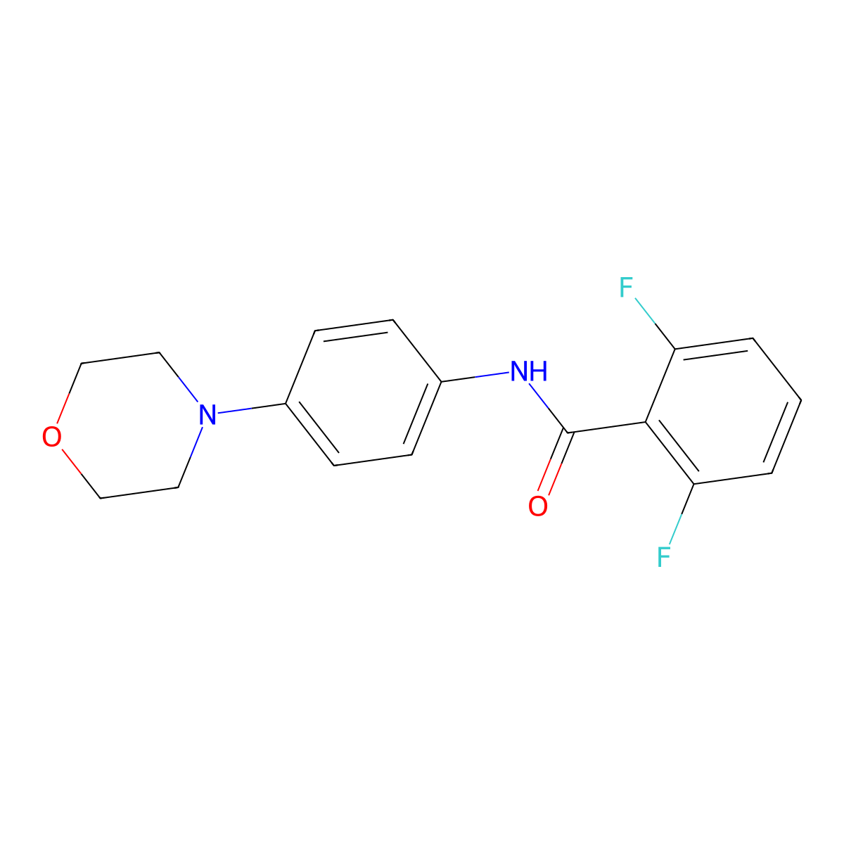 2,6-difluoro-N-(4-morpholinophenyl)benzenecarboxamide molecular structure, CAS 250714-84-2