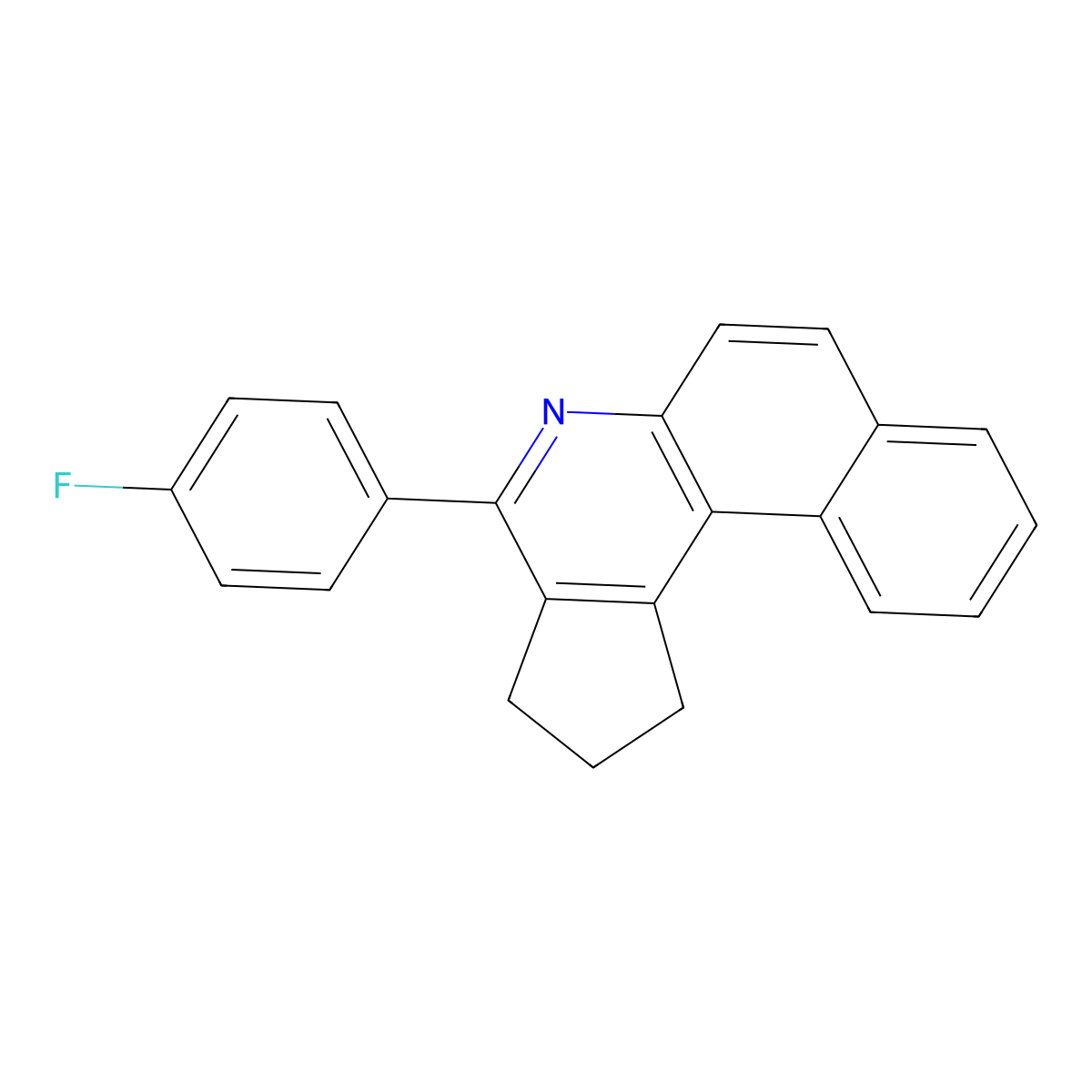 4-(4-fluorophenyl)-2,3-dihydro-1H-benzo[f]cyclopenta[c]quinoline molecular structure, CAS 250719-17-6