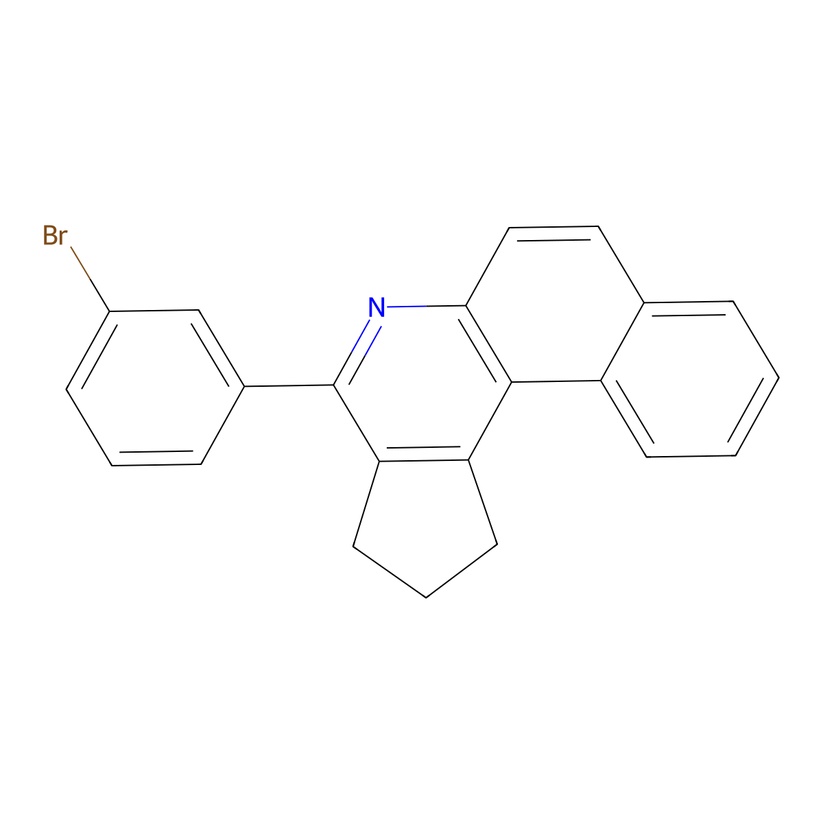 4-(3-bromophenyl)-2,3-dihydro-1H-benzo[f]cyclopenta[c]quinoline molecular structure, CAS 250719-19-8
