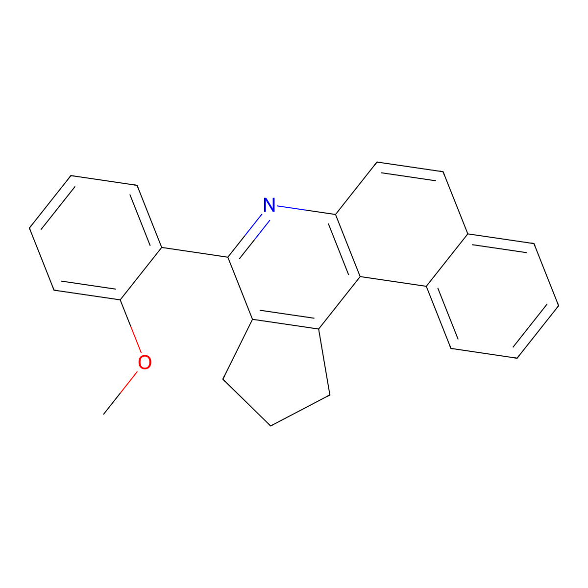 4-(2-methoxyphenyl)-2,3-dihydro-1H-benzo[f]cyclopenta[c]quinoline molecular structure, CAS 250719-21-2