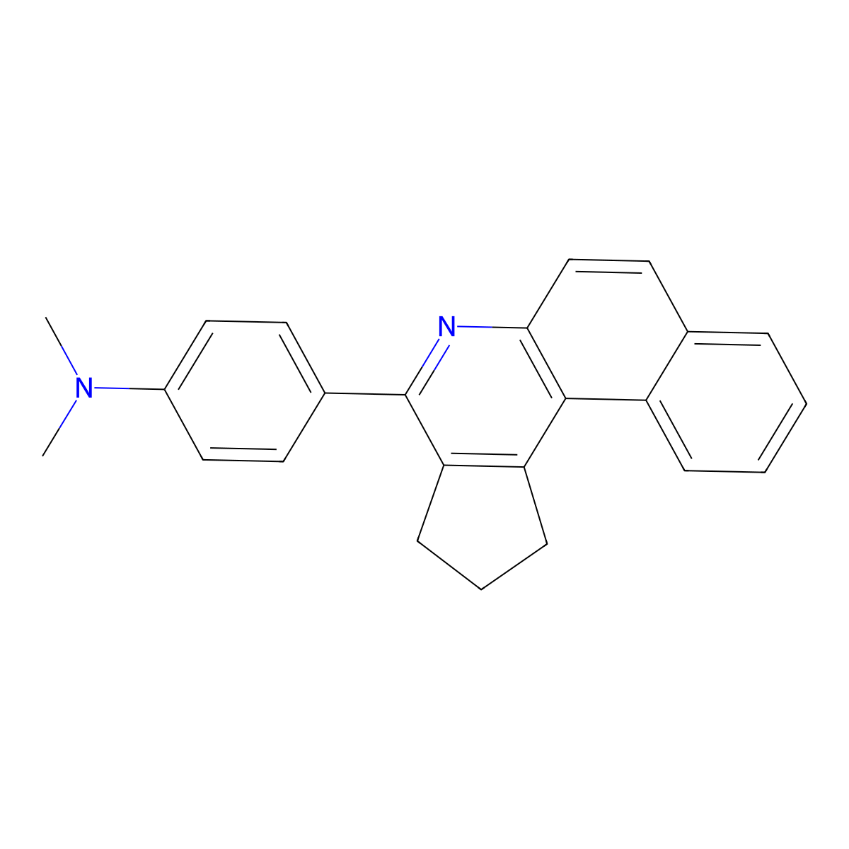 4-(2,3-dihydro-1H-benzo[f]cyclopenta[c]quinolin-4-yl)-N,N-dimethylaniline molecular structure, CAS 250719-22-3