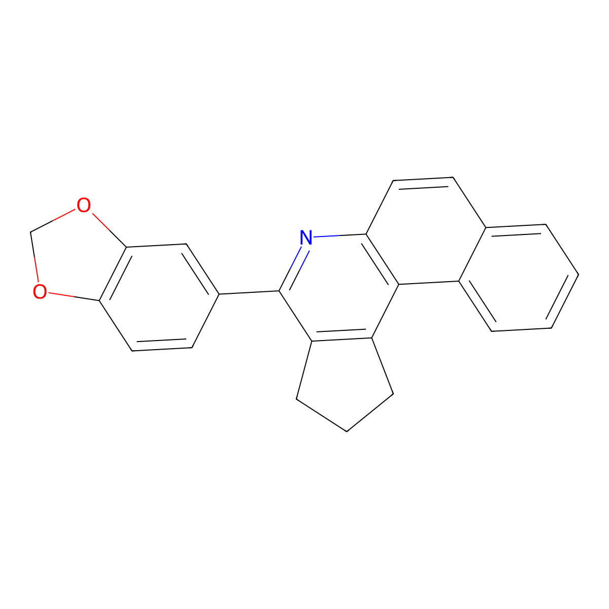 4-(1,3-benzodioxol-5-yl)-2,3-dihydro-1H-benzo[f]cyclopenta[c]quinoline molecular structure, CAS 250719-33-6