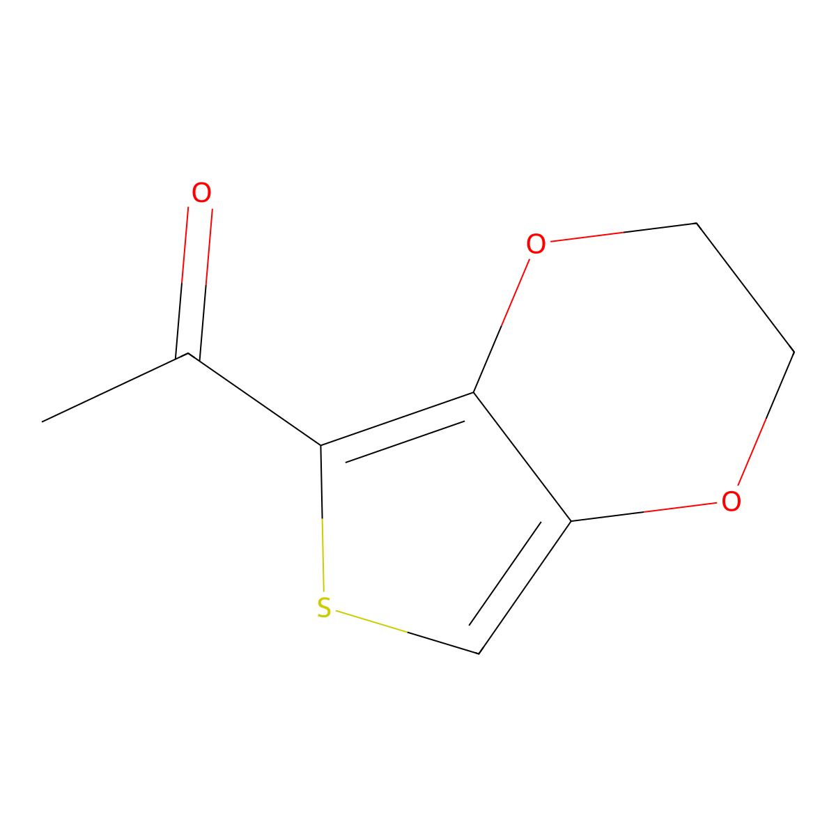 1-{2H,3H-thieno[3,4-b][1,4]dioxin-5-yl}ethan-1-one molecular structure, CAS 250726-91-1