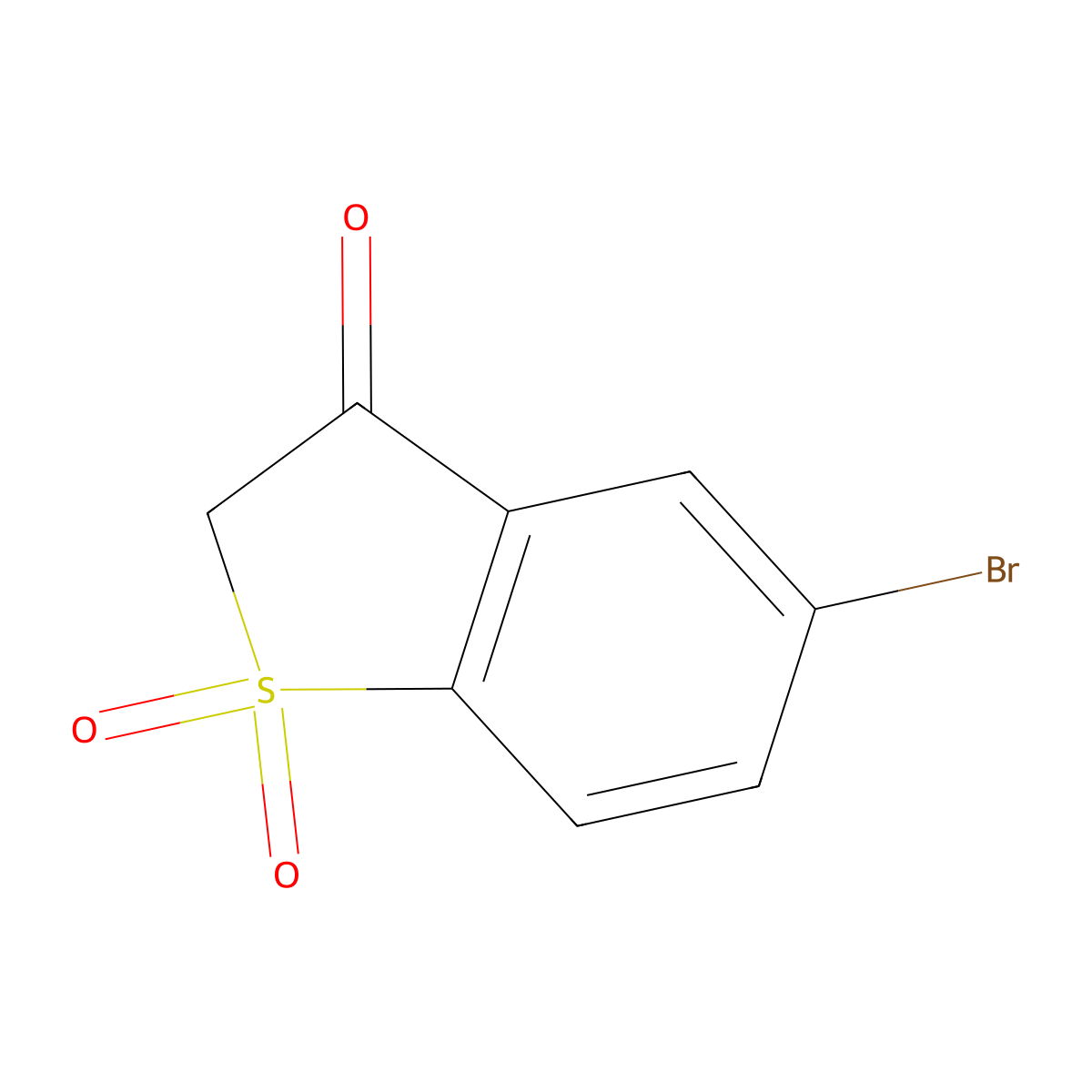 5-Bromobenzo[b]thiophen-3(2H)-one 1,1-Dioxide molecular structure, CAS 250736-42-6