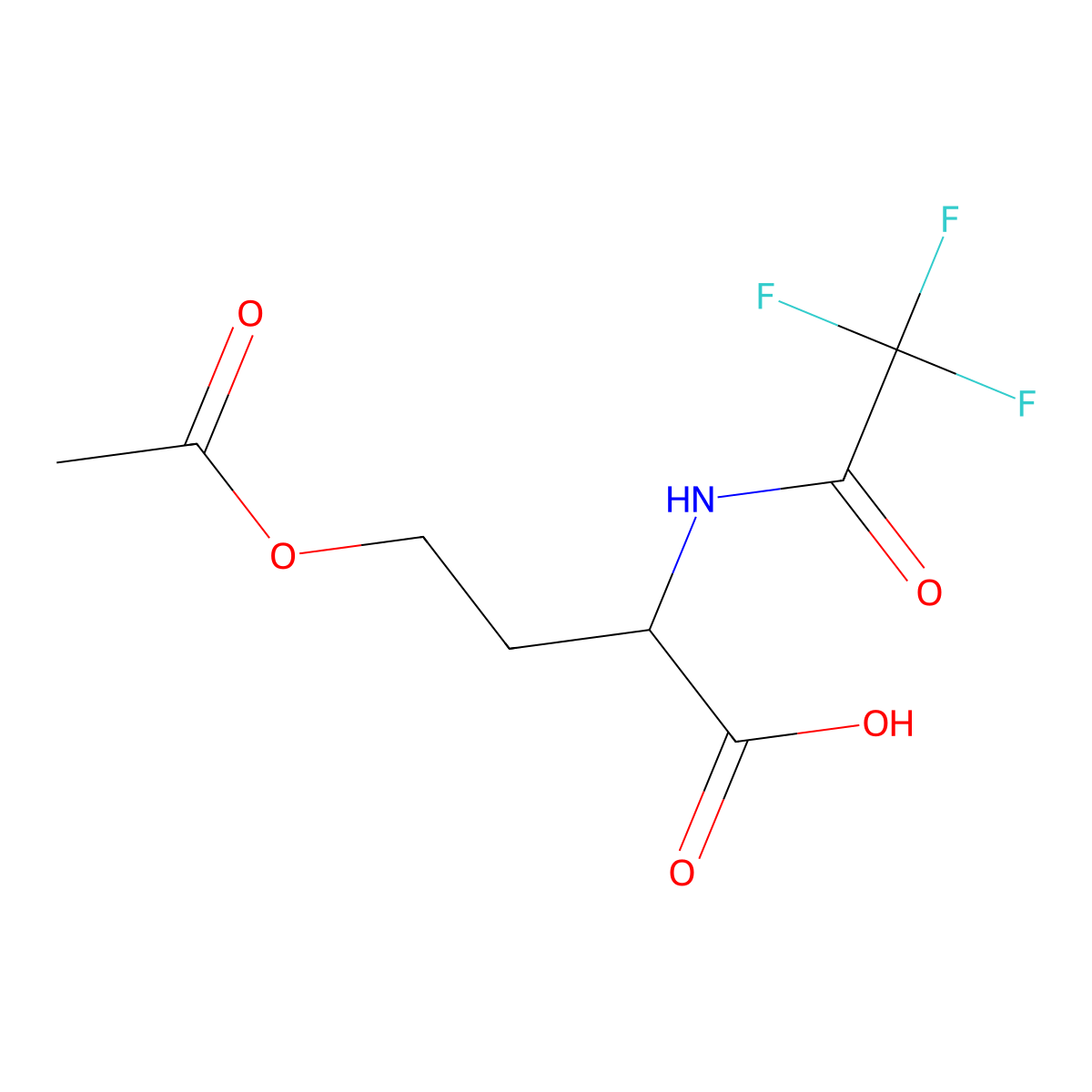 (2S)-4-(acetyloxy)-2-(2,2,2-trifluoroacetamido)butanoic acid molecular structure, CAS 250736-92-6