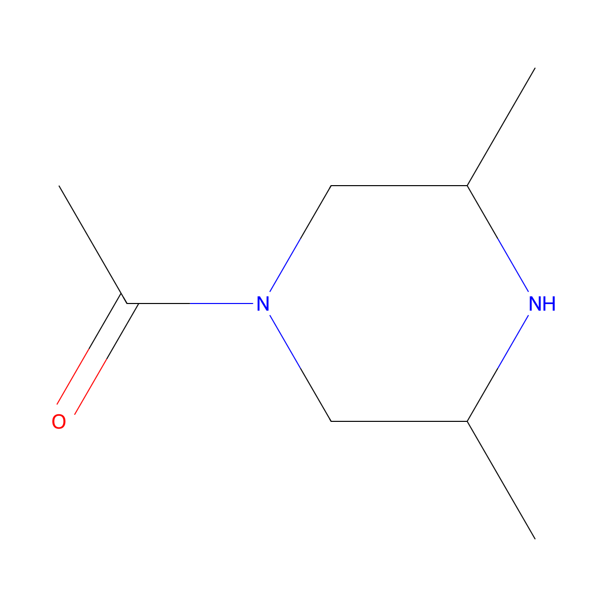 1-(3,5-Dimethylpiperazin-1-yl)ethanone molecular structure, CAS 250739-61-8