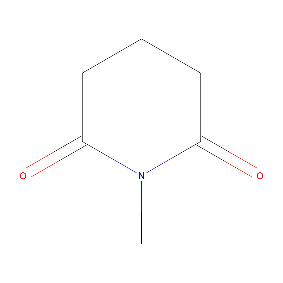 2,6-Piperidinedione, 1-methyl- molecular structure, CAS 25077-25-2