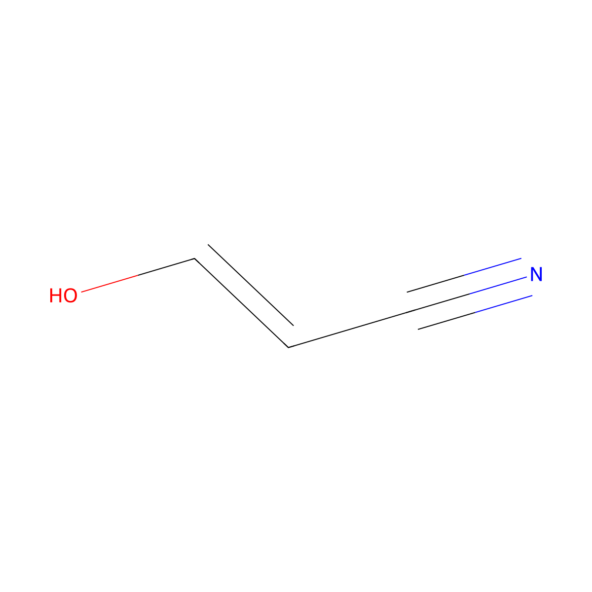 2-Propenenitrile, 3-hydroxy- molecular structure, CAS 25078-62-0