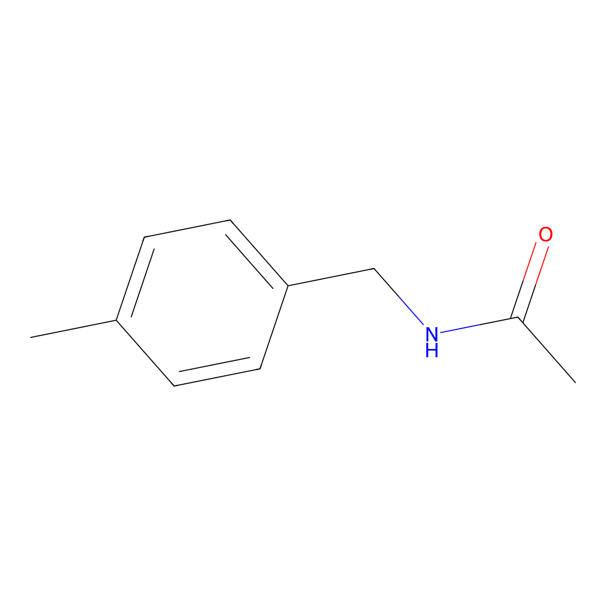 N-((4-methylphenyl)methyl)acetamide molecular structure, CAS 25079-96-3