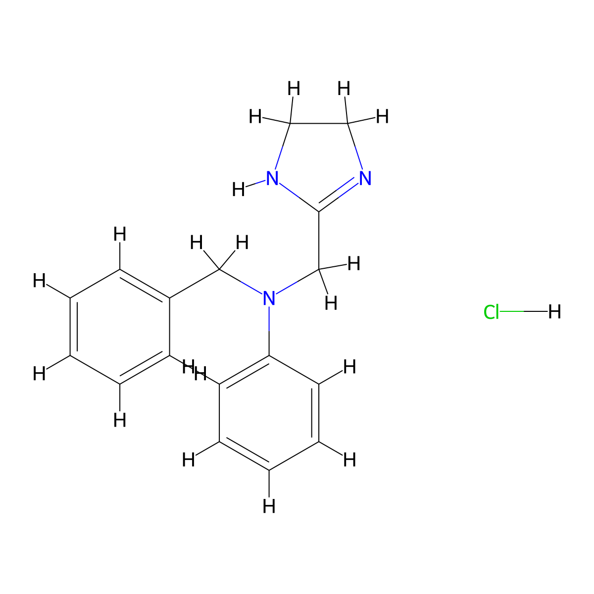 Antazoline Hydrochloride molecular structure, CAS 2508-72-7