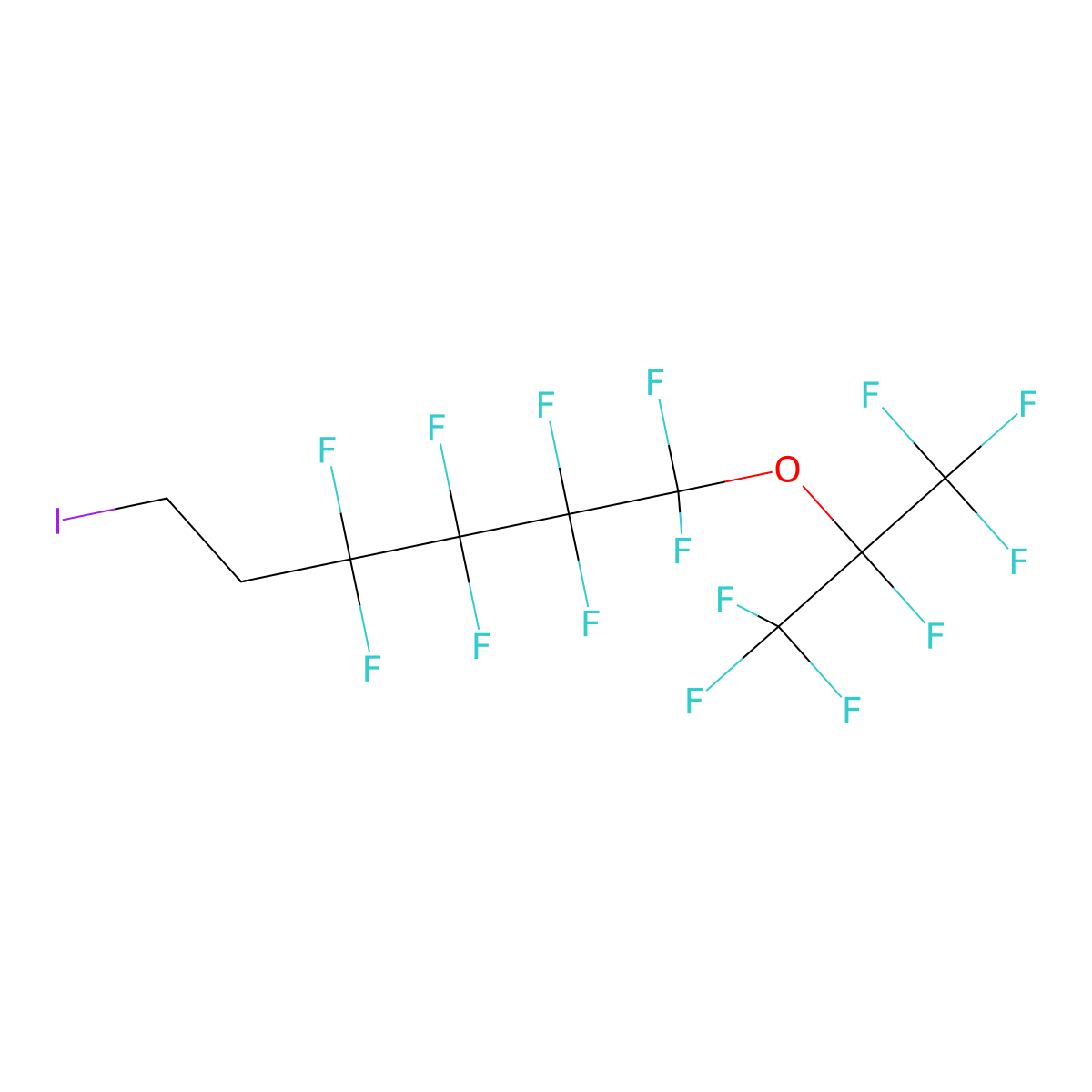 1,1,2,2,3,3,4,4-Octafluoro-1-[(1,1,1,2,3,3,3-heptafluoropropan-2-yl)oxy]-6-iodohexane molecular structure, CAS 25080-24-4