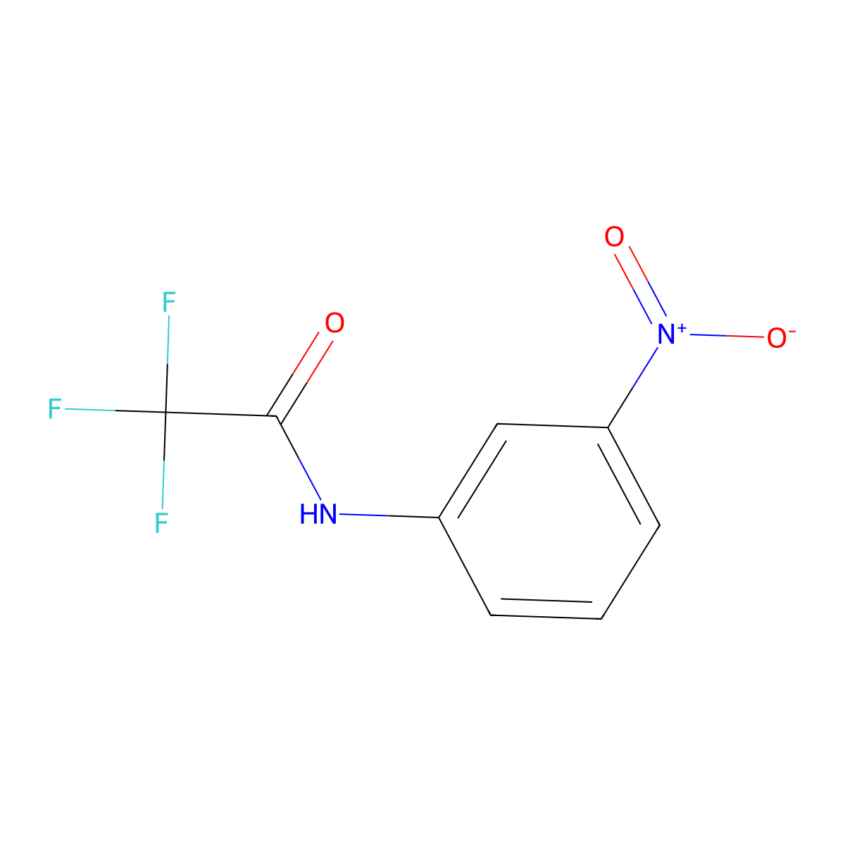2,2,2-trifluoro-N-(3-nitrophenyl)acetamide molecular structure, CAS 25080-83-5