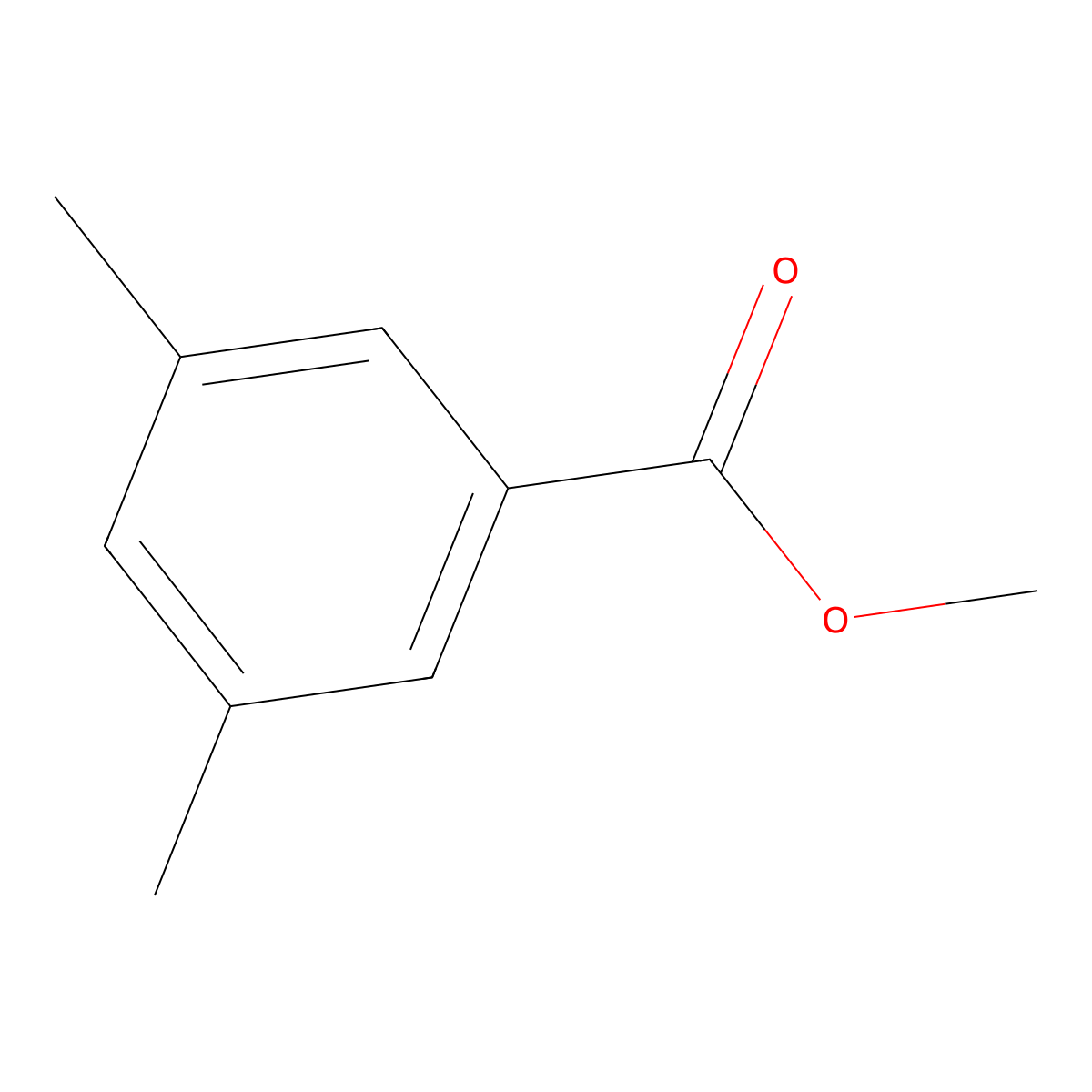 Benzoic acid, 3,5-dimethyl-, methyl ester molecular structure, CAS 25081-39-4