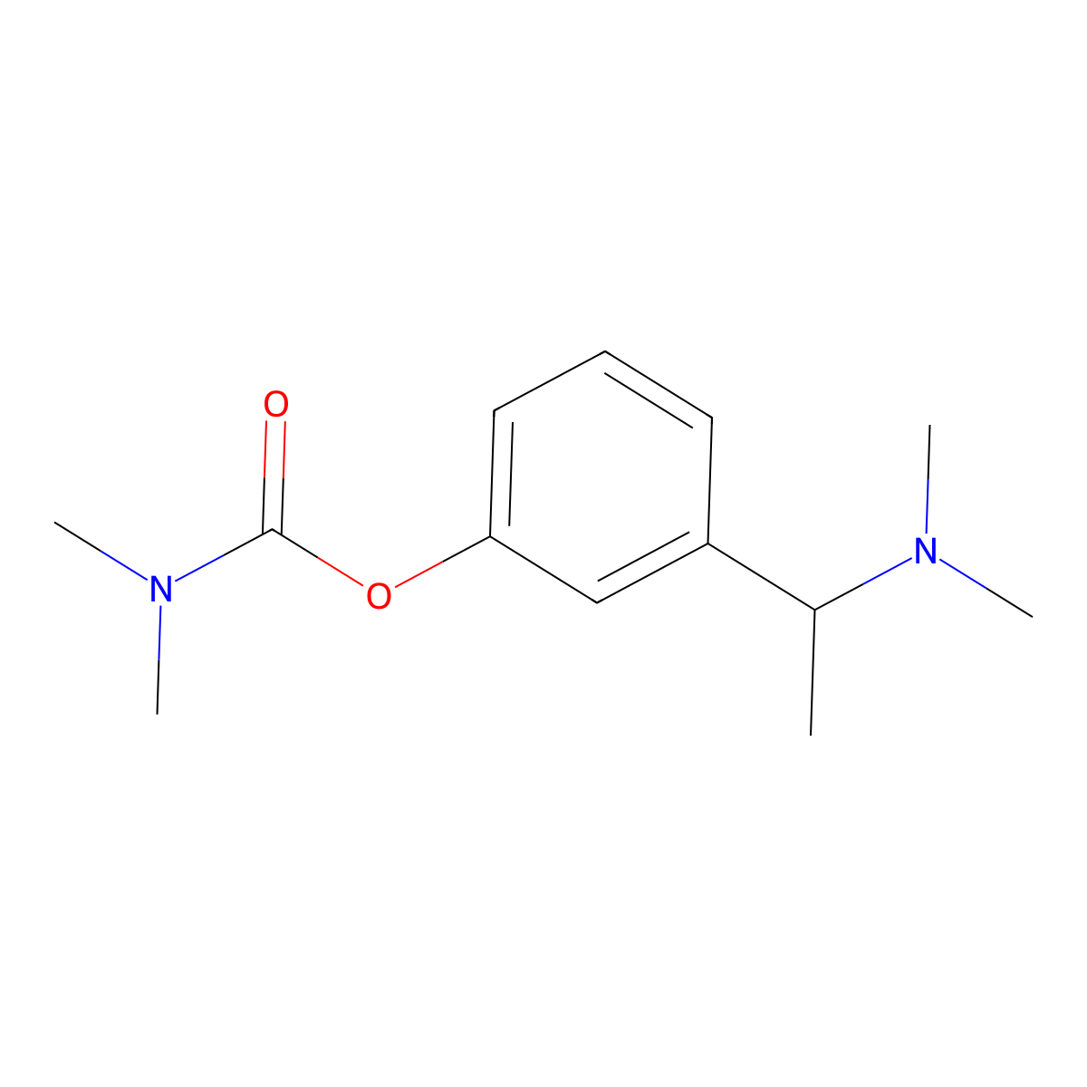 [3-[1-(dimethylamino)ethyl]phenyl] N,N-dimethylcarbamate molecular structure, CAS 25081-93-0