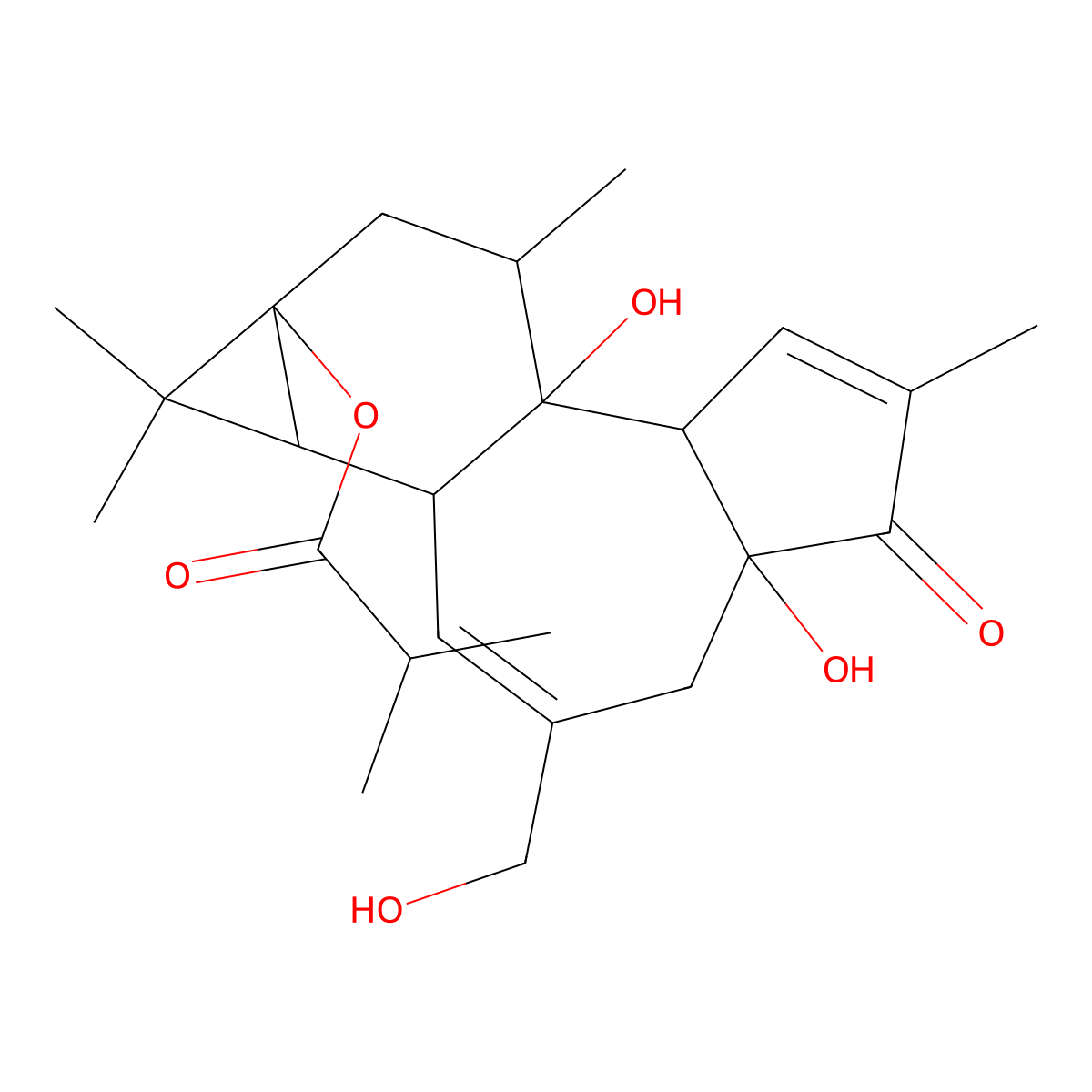 12-Deoxyphorbol 13-Isobutyrate molecular structure, CAS 25090-74-8