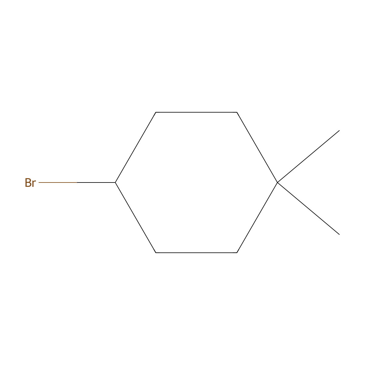 4-Bromo-1,1-dimethylcyclohexane molecular structure, CAS 25090-97-5