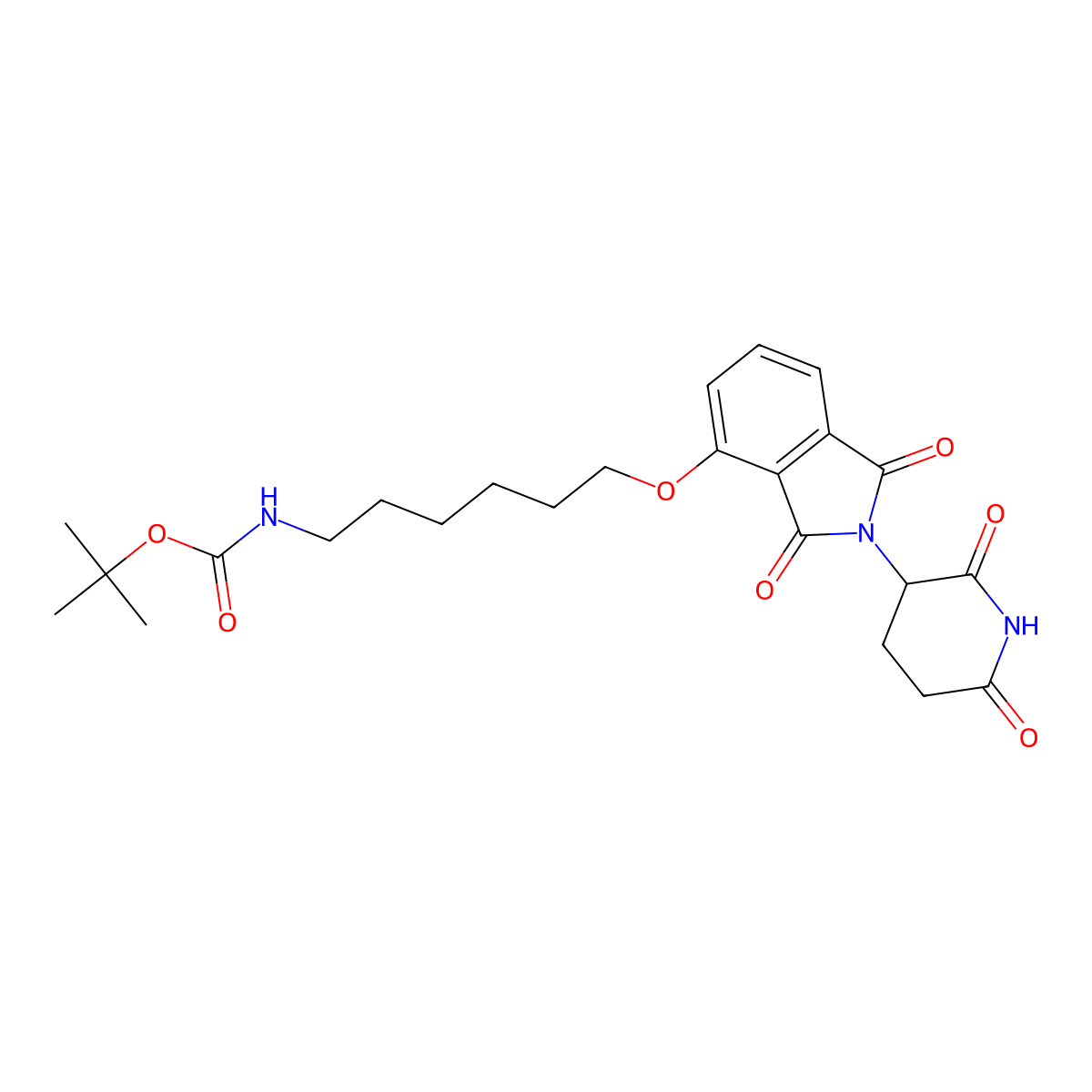 Thalidomide-O-C6-NHBoc molecular structure, CAS 2509093-23-4