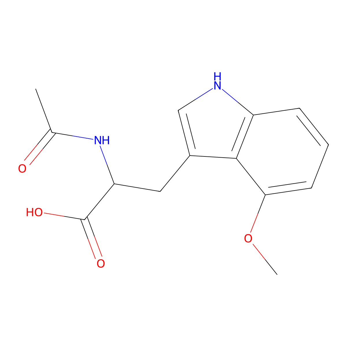 2-acetamido-3-(4-methoxy-1H-indol-3-yl)propanoic acid molecular structure, CAS 2509098-74-0