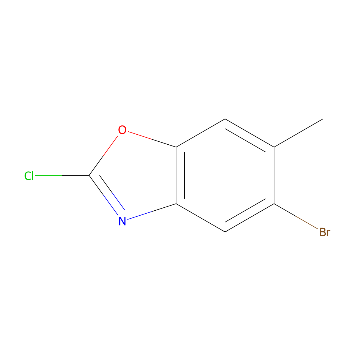 5-Bromo-2-chloro-6-methylbenzo[d]oxazole molecular structure, CAS 2509108-63-6
